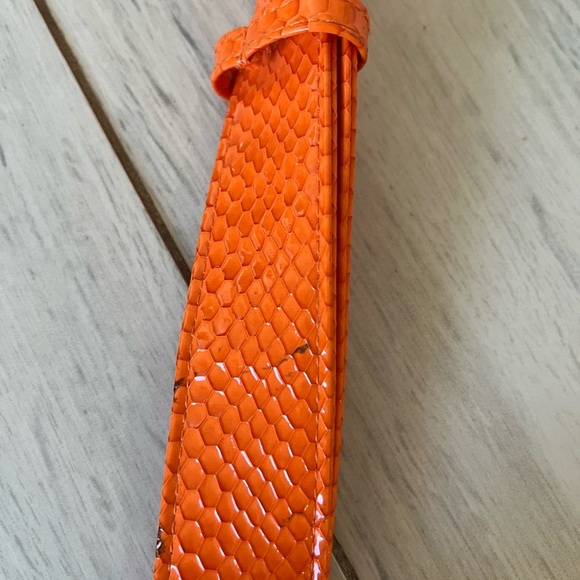 Hvisk Vegan Leather Bag Burgundy Orange Pink Boho Chic Crocodile Adjustable - Picture 6 of 13